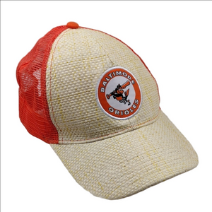 Baltimore Orioles Classic Orange Cotton Paper Yarn Snap Closure Baseball Cap